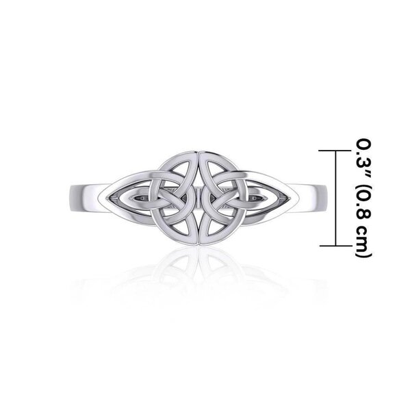 Celtic Endless Knotwork Sterling Silver Ring, Size 8, 9 - Picture 3 of 3